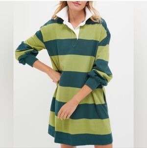 Tuckernuck Woodbine and Junebug Stripe Travis Rugby Dress. New With Tags Small